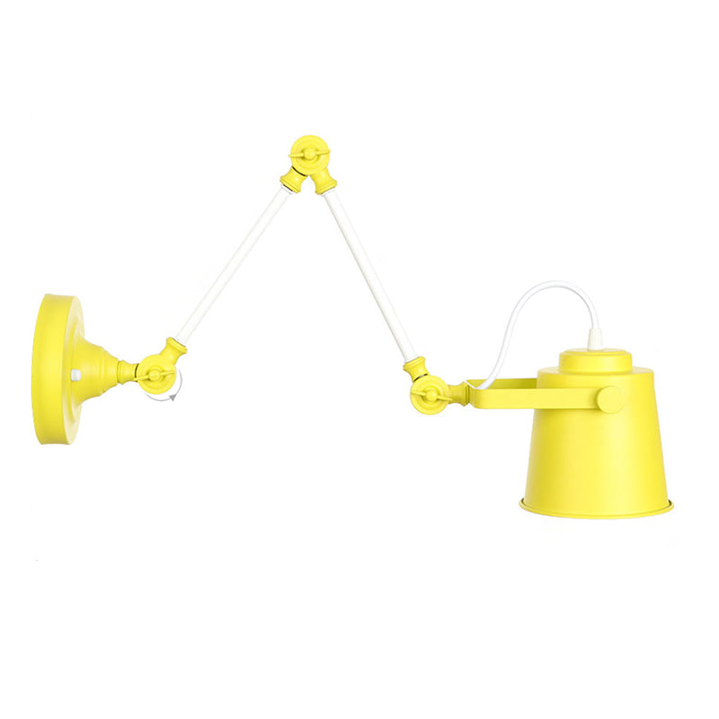 Longueur du bras réglable lampe murale macaron colorée moderne style simplicité style applique de bulbe lumière pour l'allée du couloir