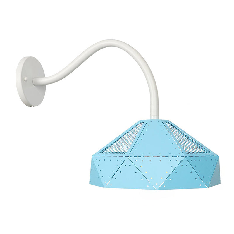 Nordic Simplicity Style Macaroon Wall Lamp 1-Light Metal Sconce Light for Bedroom Living Room