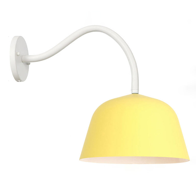 Nordic Simplicity Style Macaroon Wall Lamp 1-Light Metal Sconce Light for Bedroom Living Room