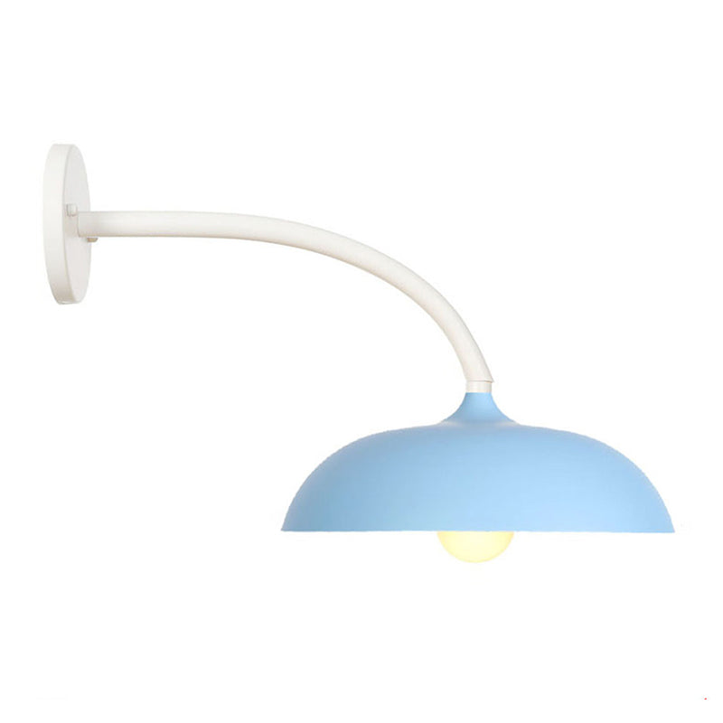 Nordic Simplicity Style Macaroon Wall Lamp 1-Light Metal Sconce Light for Bedroom Living Room