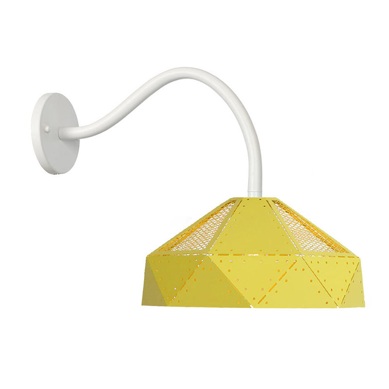 Nordic Simplicity Style Macaroon Wall Lamp 1-Light Metal Sconce Light for Bedroom Living Room