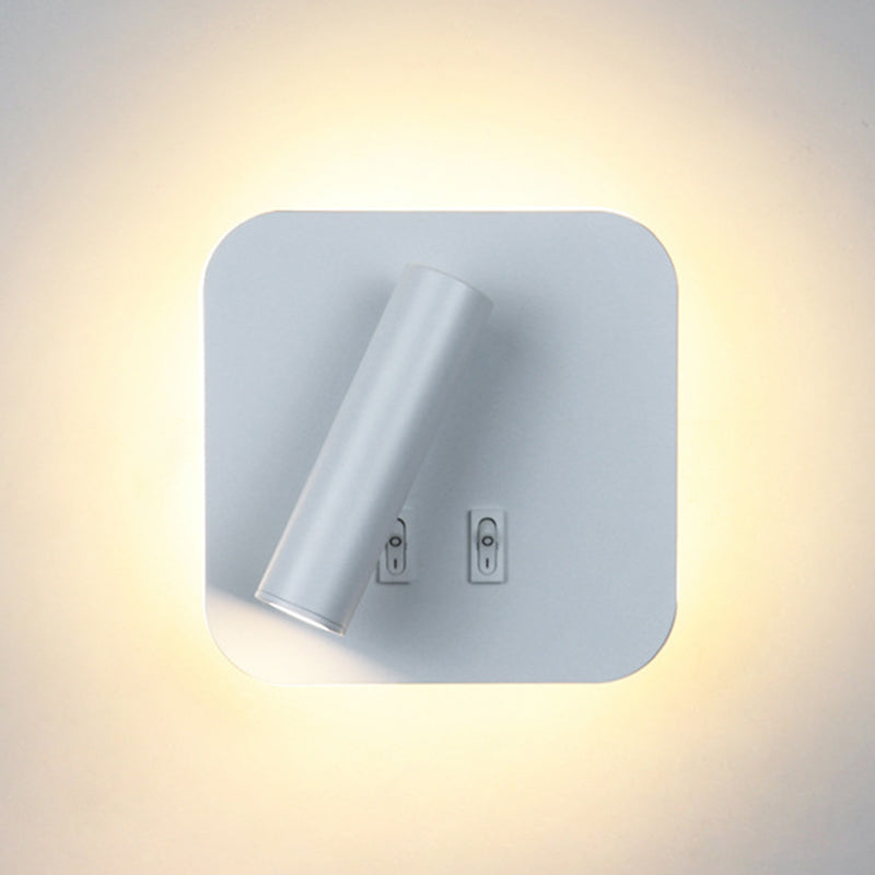 Aluminum Cylinderical Sconce Light Fixtures Modern Minimalist Style 2 Lights Wall Light