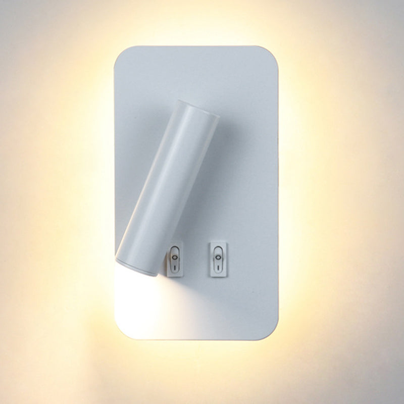 Aluminum Cylinderical Sconce Light Fixtures Modern Minimalist Style 2 Lights Wall Light