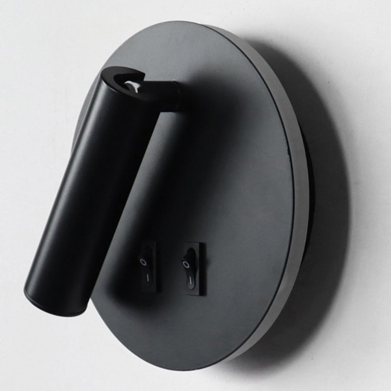 Aluminum Cylinderical Sconce Light Fixtures Modern Minimalist Style 2 Lights Wall Light