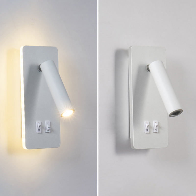 Aluminum Cylinderical Wall Lighting Fixtures Modern Minimalist Style 2 Lights Wall Light