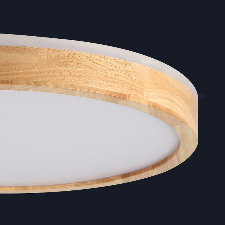 Simple Circular Flush Mount Ceiling Light Fixture Wood Flush Mount Fixture for Bedroom for Bedroom