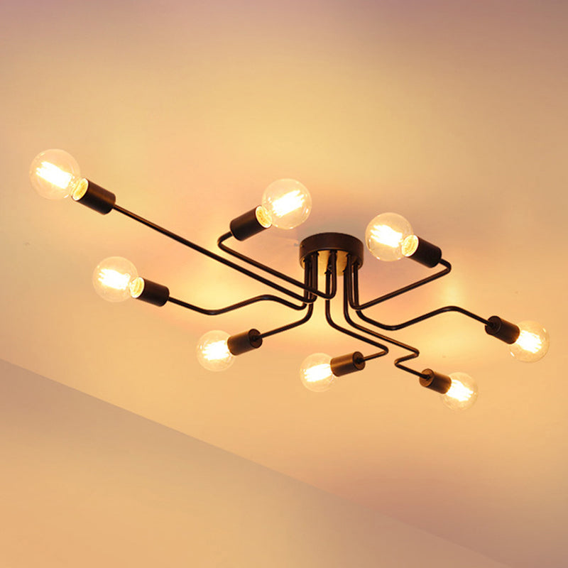 Nordic Ceiling Light Simple Personality Wrought Iron Modern Study Bedroom Living Room Clothing Store Branch Industrial Style Lamps