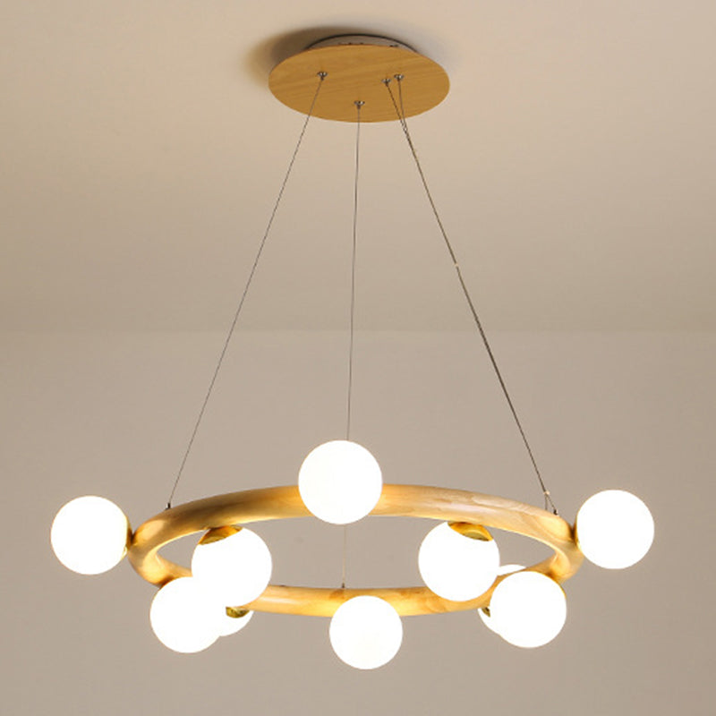 Lampada del lampadario contemporaneo a golf lampada a sospensione in legno per soggiorno