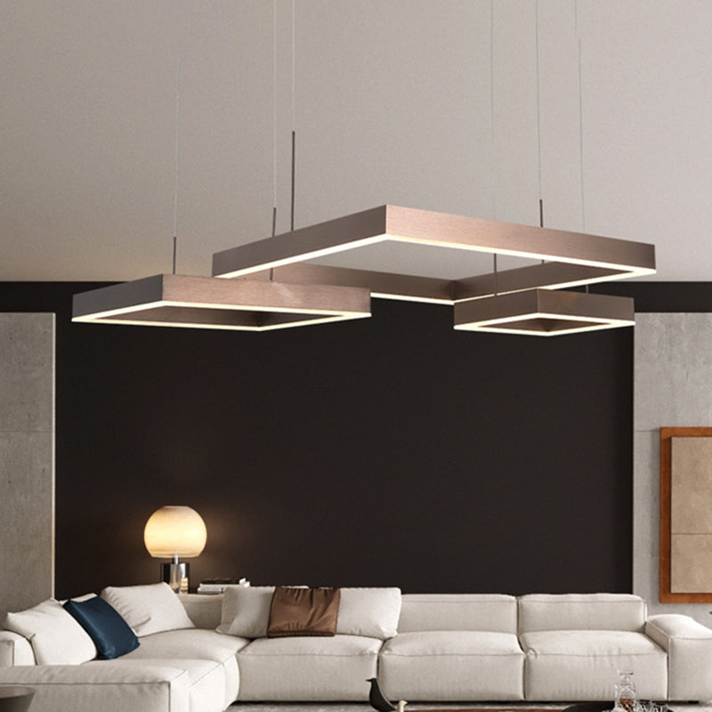 Luz colgante ajustable de LED geométrico en singularidad moderna Luz de techo interior de aluminio con sombra acrílica