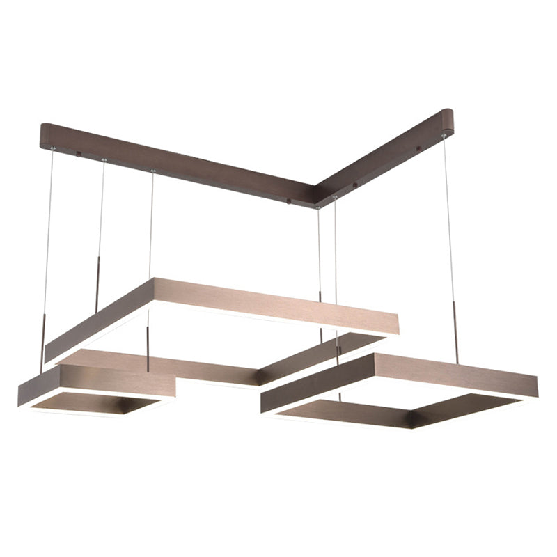 Luz colgante ajustable de LED geométrico en singularidad moderna Luz de techo interior de aluminio con sombra acrílica