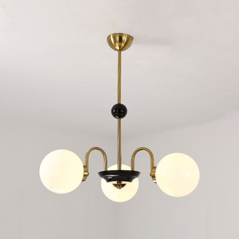 Candelera de globo contemporánea Luz de colgante de vidrio liviano Luz de colgante de vidrio para sala de estar