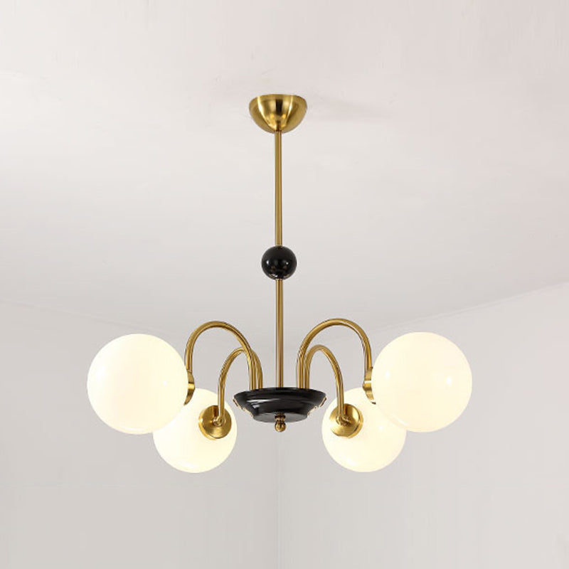 Candelera de globo contemporánea Luz de colgante de vidrio liviano Luz de colgante de vidrio para sala de estar
