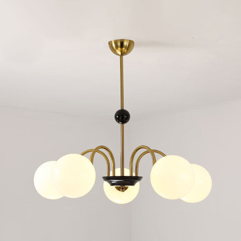 Candelera de globo contemporánea Luz de colgante de vidrio liviano Luz de colgante de vidrio para sala de estar