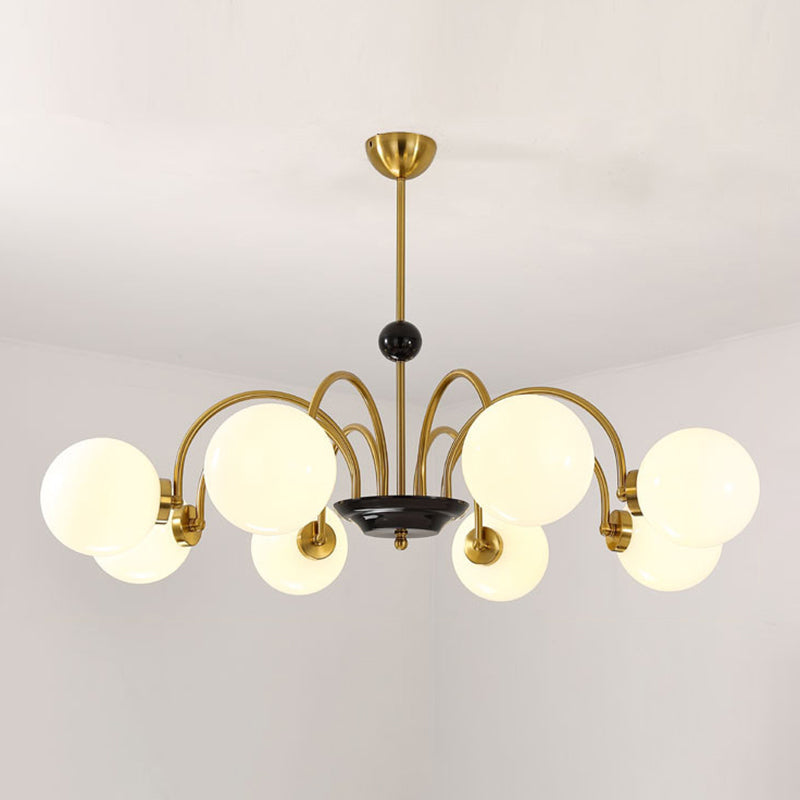 Candelera de globo contemporánea Luz de colgante de vidrio liviano Luz de colgante de vidrio para sala de estar