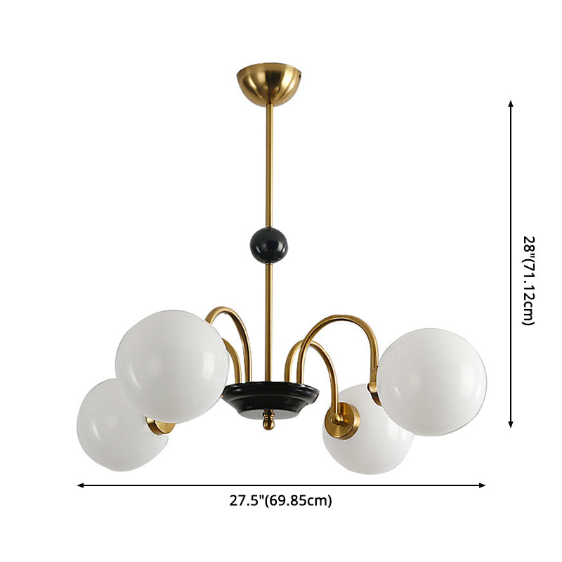 Candelera de globo contemporánea Luz de colgante de vidrio liviano Luz de colgante de vidrio para sala de estar