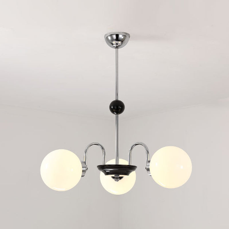 Candelera de globo contemporánea Luz de colgante de vidrio liviano Luz de colgante de vidrio para sala de estar