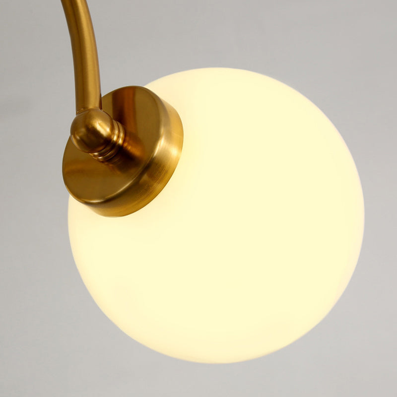 Candelera de globo contemporánea Luz de colgante de vidrio liviano Luz de colgante de vidrio para sala de estar