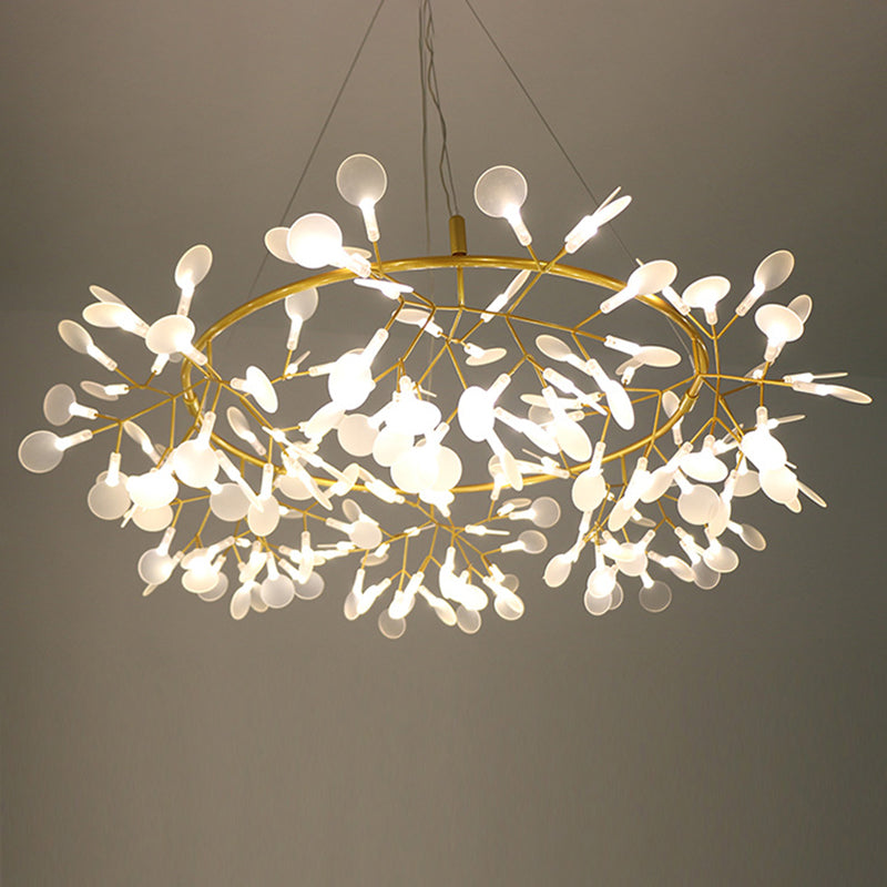 Luces de lámpara de fuego de fuego contemporánea luces de techo de acero inoxidable para sala de estar