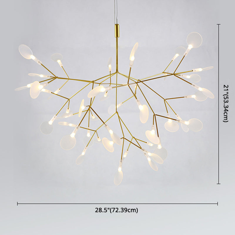 Luces de lámpara de fuego de fuego contemporánea luces de techo de acero inoxidable para sala de estar