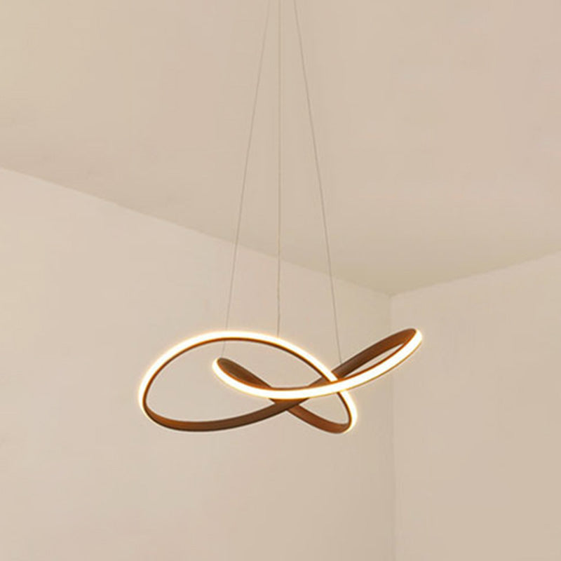 Geometric LED Adjustable Pendant Light in Modern Singular Style Aluminium Ceiling Light for Living Room