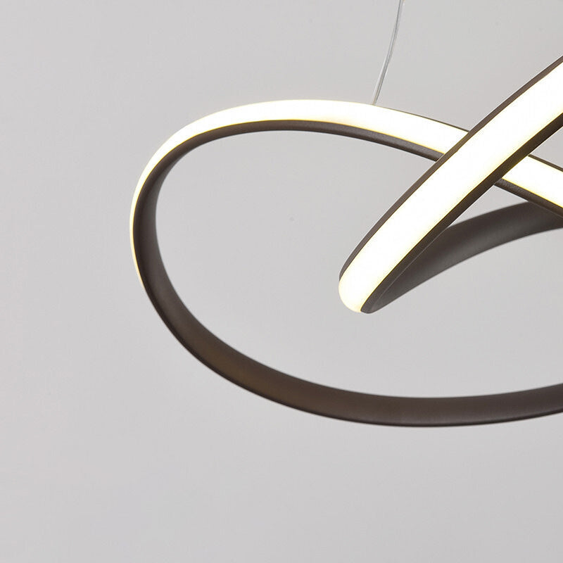 Geometric LED Adjustable Pendant Light in Modern Singular Style Aluminium Ceiling Light for Living Room