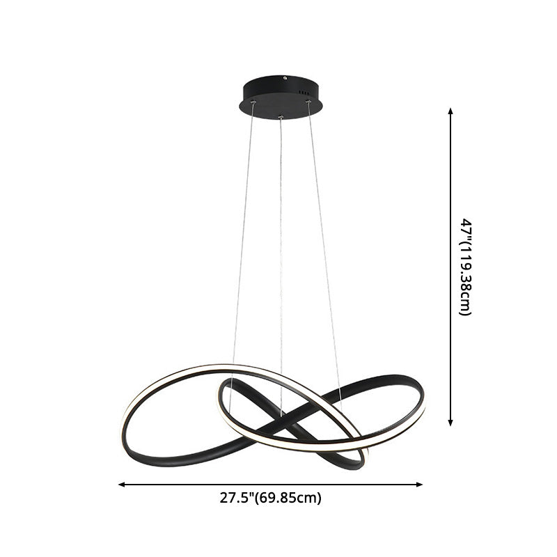 Geometric LED Adjustable Pendant Light in Modern Singular Style Aluminium Ceiling Light for Living Room