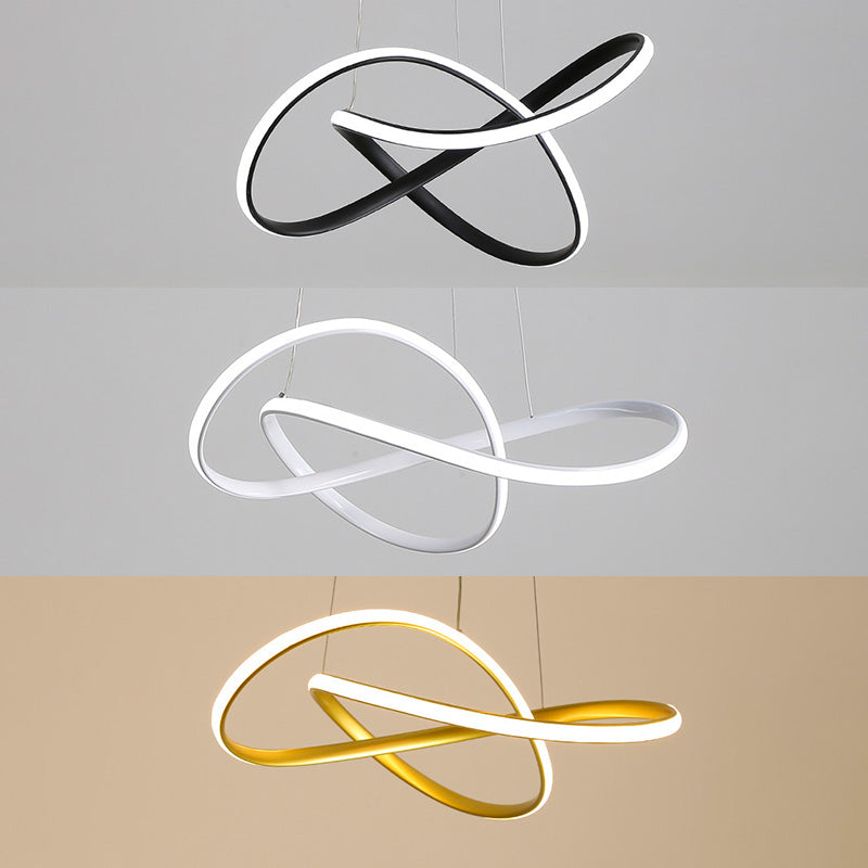 Geometric LED Adjustable Pendant Light in Modern Singular Style Aluminium Ceiling Light for Living Room