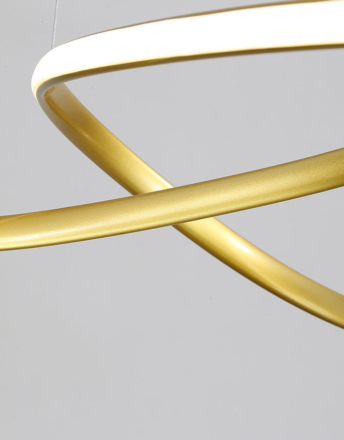 Geometric LED Adjustable Pendant Light in Modern Singular Style Aluminium Ceiling Light for Living Room