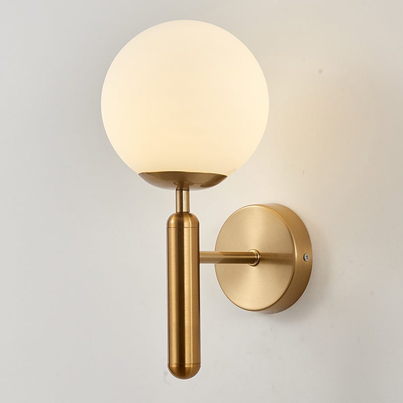 Moderner nordischer Stil kugelförmiger Wandleuchte Leuchten Glas 1 leichte Wandleuchten für Wohnzimmer