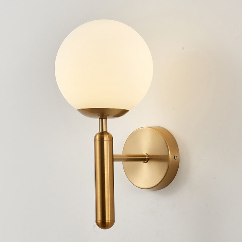 Moderner nordischer Stil kugelförmiger Wandleuchte Leuchten Glas 1 leichte Wandleuchten für Wohnzimmer