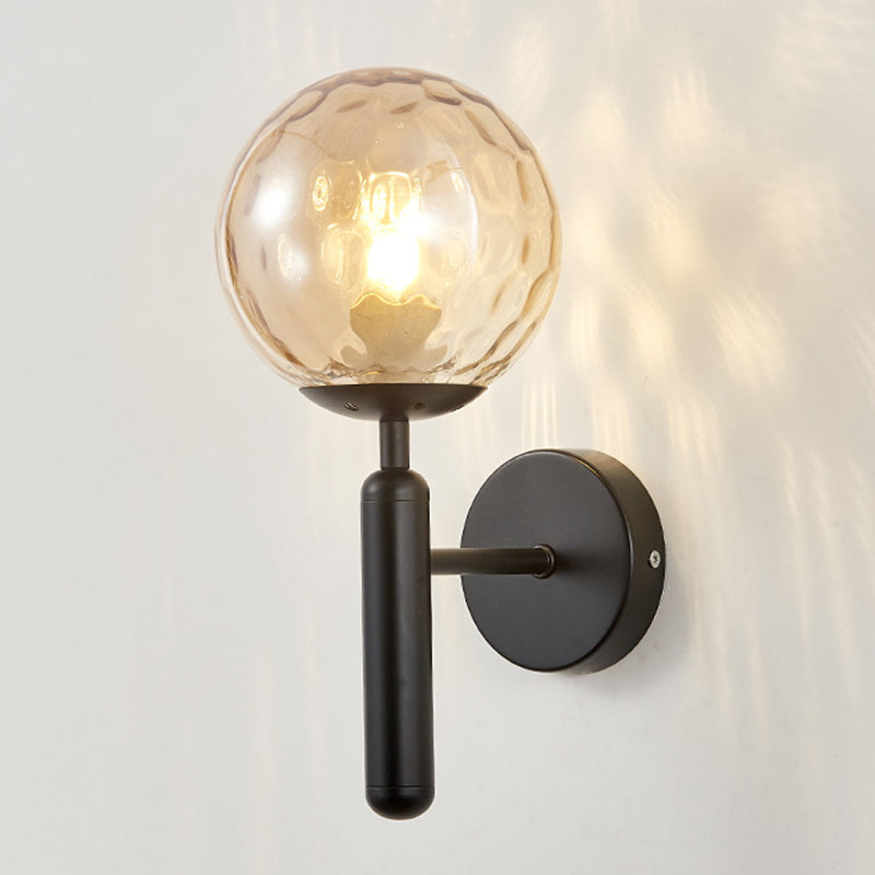 Moderner nordischer Stil kugelförmiger Wandleuchte Leuchten Glas 1 leichte Wandleuchten für Wohnzimmer