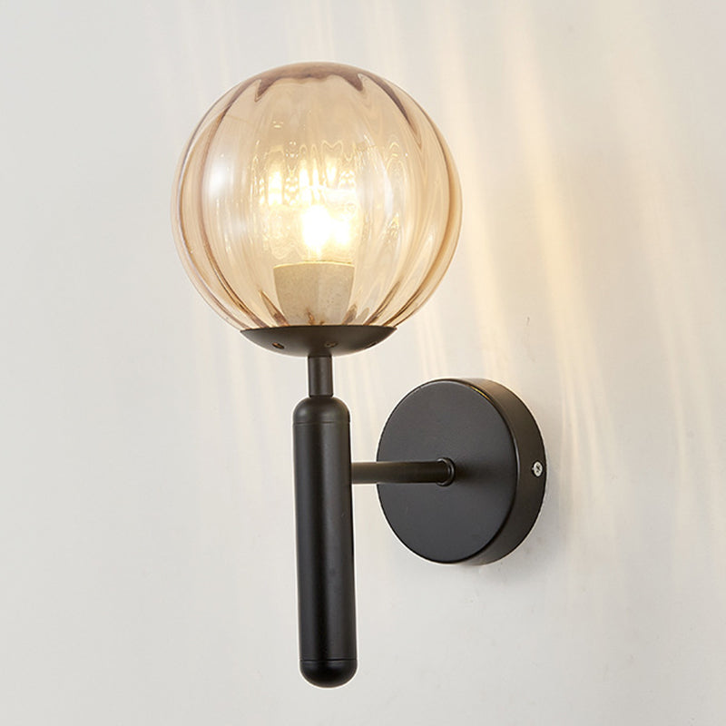 Moderner nordischer Stil kugelförmiger Wandleuchte Leuchten Glas 1 leichte Wandleuchten für Wohnzimmer