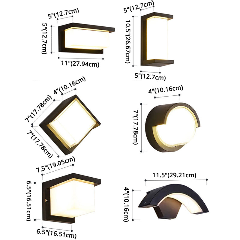 Modern Minimalist Style Wall Light Sconces Acrylic 1 Light Wall Lights for Outside Wall