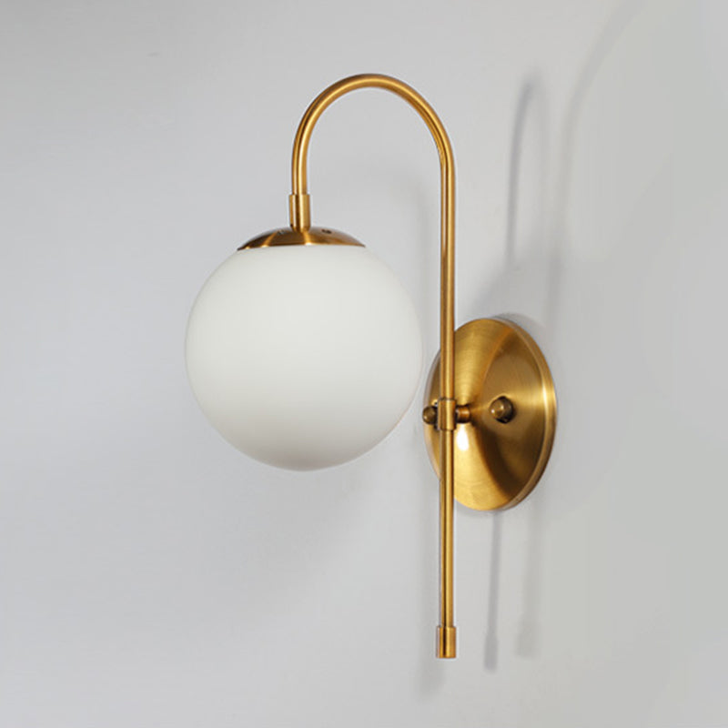 Modern Minimalist Style Global Wall Light Sconces Glass 1 Light Wall Lights for Bedroom