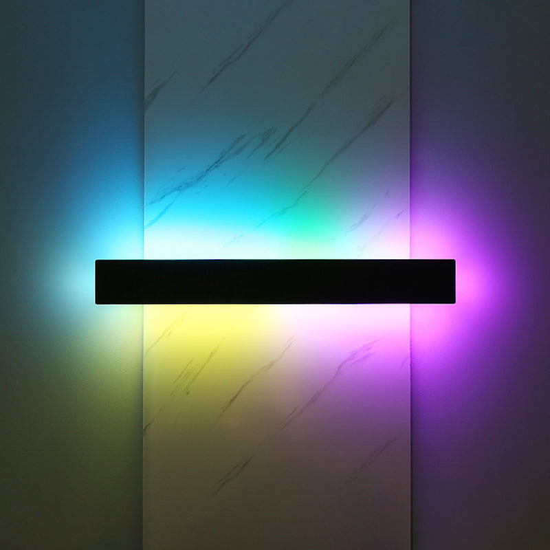 Modern Minimalist Style Rectangle Wall Lighting Fixtures Metal Wall Sconces for Living Room