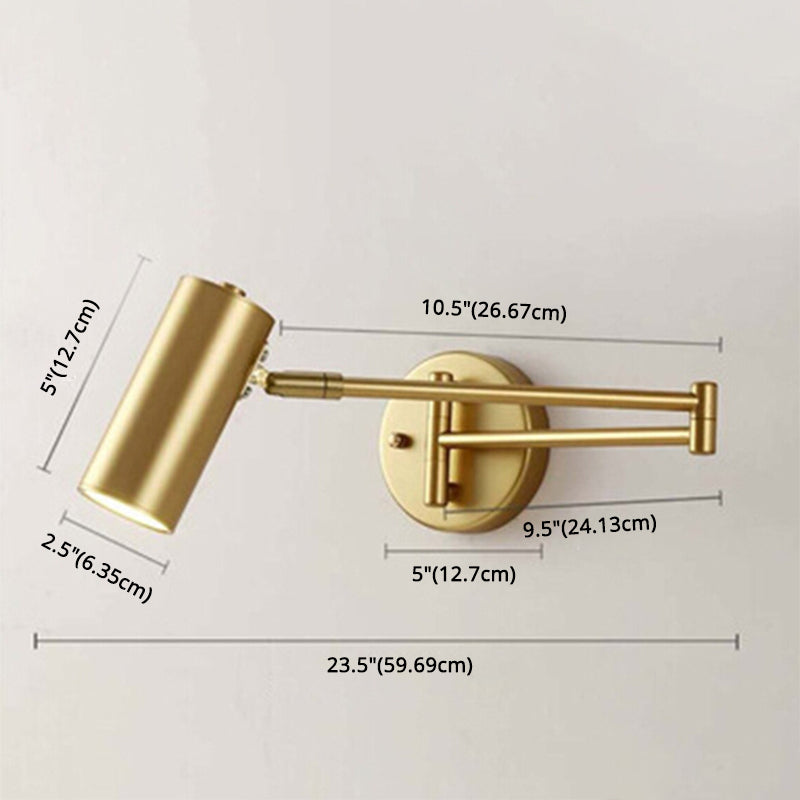Modernas apliques del brazo oscilante de la pared de metal 1 lámpara de apliques de luz