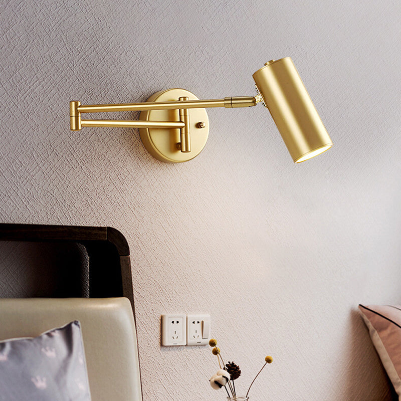 Modernas apliques del brazo oscilante de la pared de metal 1 lámpara de apliques de luz