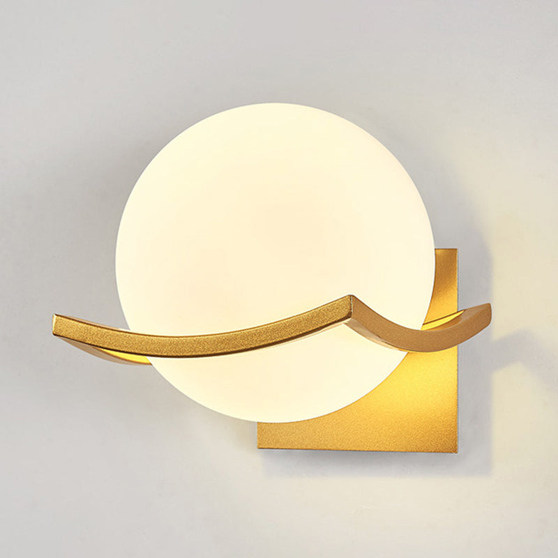 Lámparas de pared de bola de estilo minimalista moderno lámparas de pared de vaso para sala de estar