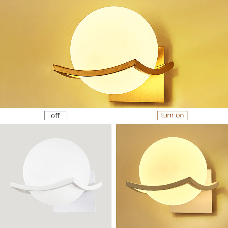 Lámparas de pared de bola de estilo minimalista moderno lámparas de pared de vaso para sala de estar