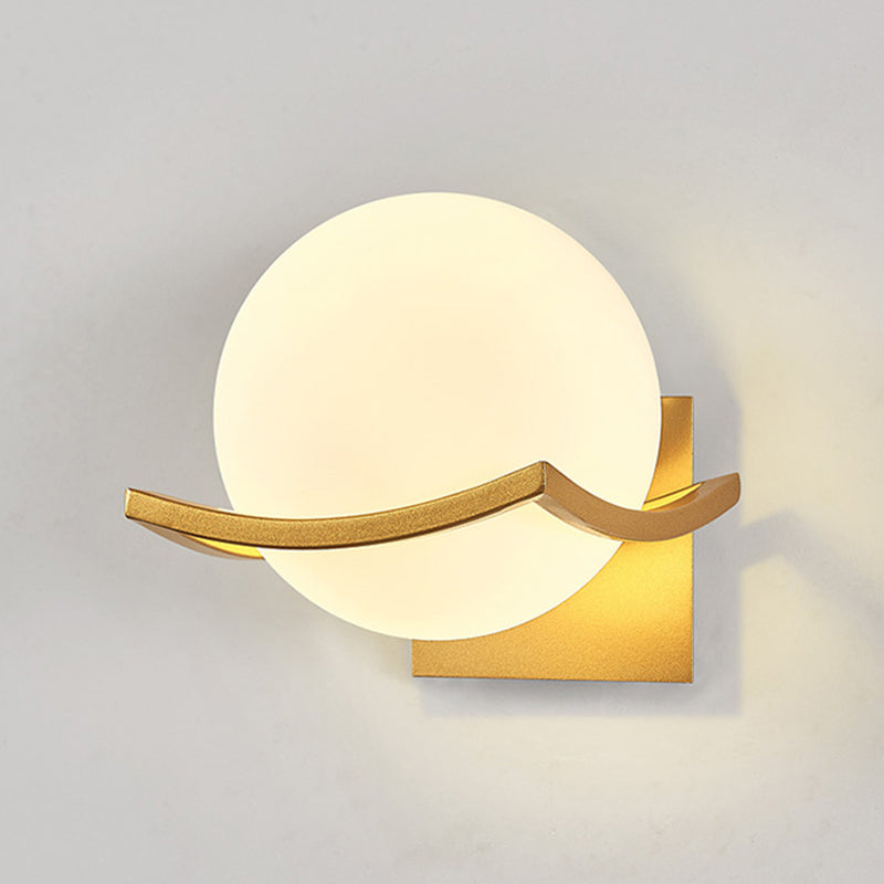 Moderne nordische Kugel Wandmontage Leuchte Glas 1 Lichtwandlampen für Wohnzimmer