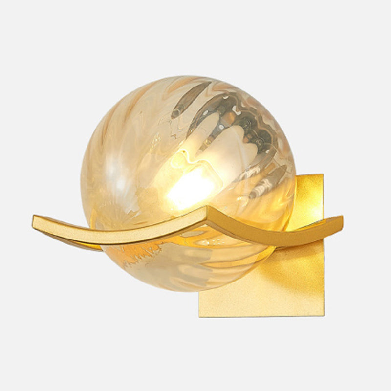 Moderne nordische Kugel Wandmontage Leuchte Glas 1 Lichtwandlampen für Wohnzimmer