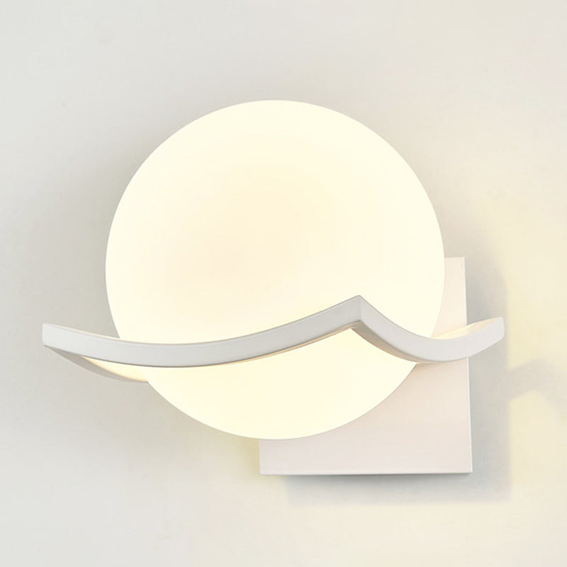 Moderne nordische Kugel Wandmontage Leuchte Glas 1 Lichtwandlampen für Wohnzimmer