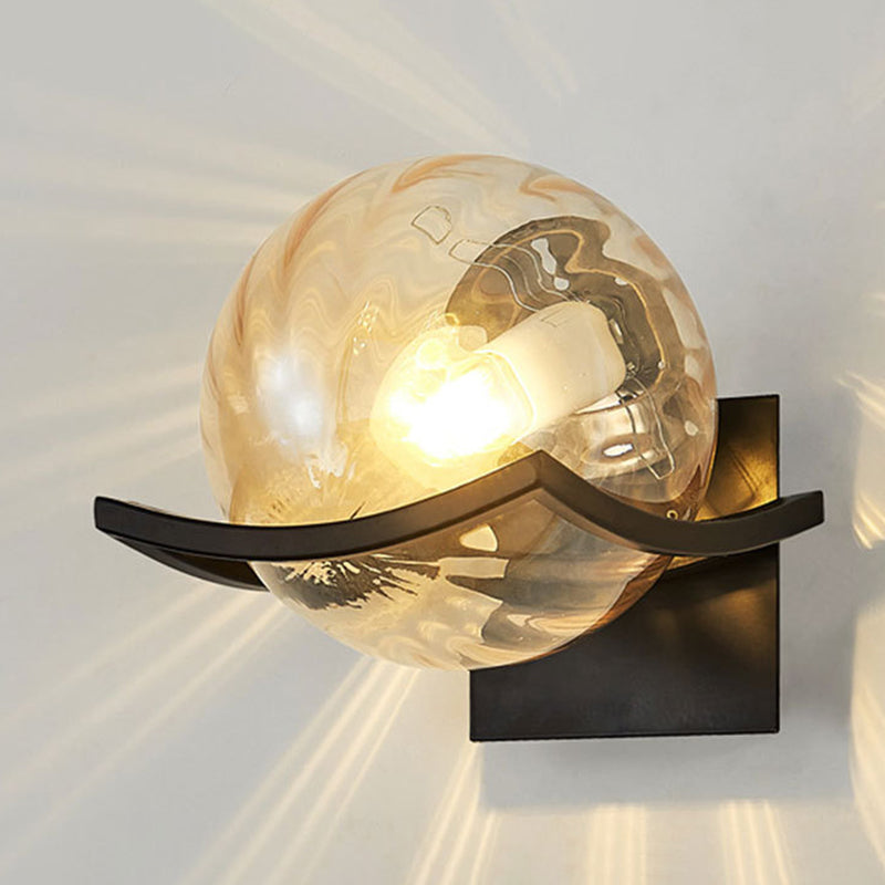 Moderne nordische Kugel Wandmontage Leuchte Glas 1 Lichtwandlampen für Wohnzimmer
