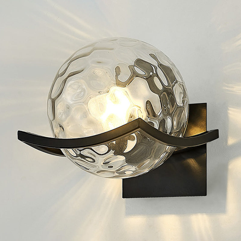 Moderne nordische Kugel Wandmontage Leuchte Glas 1 Lichtwandlampen für Wohnzimmer