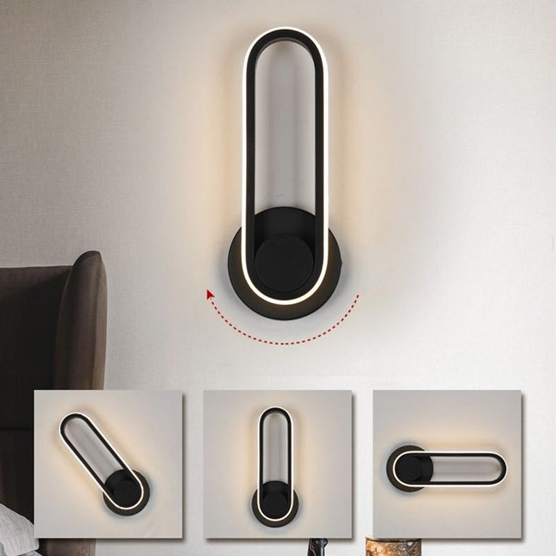 Moderna Minimalista Estilo Lineo Lucina de pared lineal Metal 1 luces de pared ligeras para sala de estar