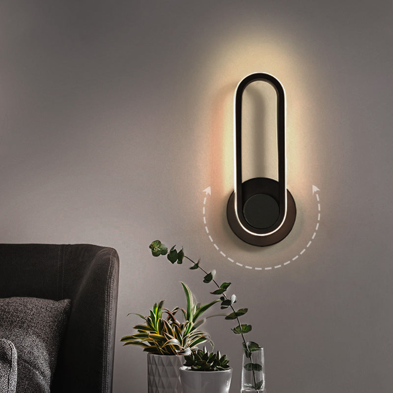 Moderna Minimalista Estilo Lineo Lucina de pared lineal Metal 1 luces de pared ligeras para sala de estar