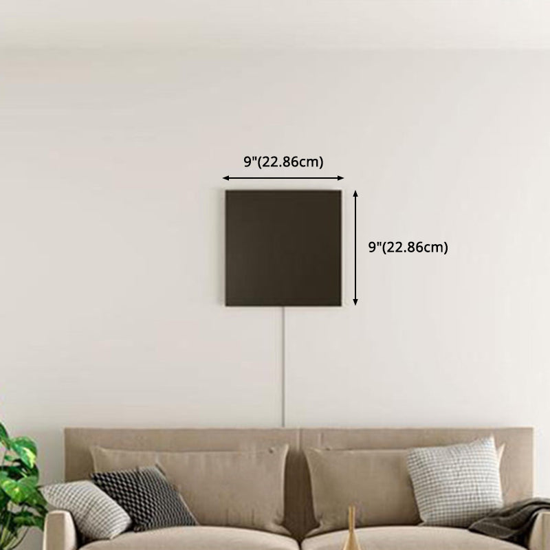 Modern Minimalist Style Square Wall Mount Light Fixture Metal Wall Sconces in Black