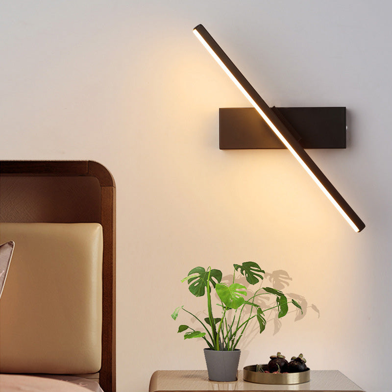 Modern Minimalist style Linear Wall Mount Light Fixture Metal Wall Sconces for Bedroom
