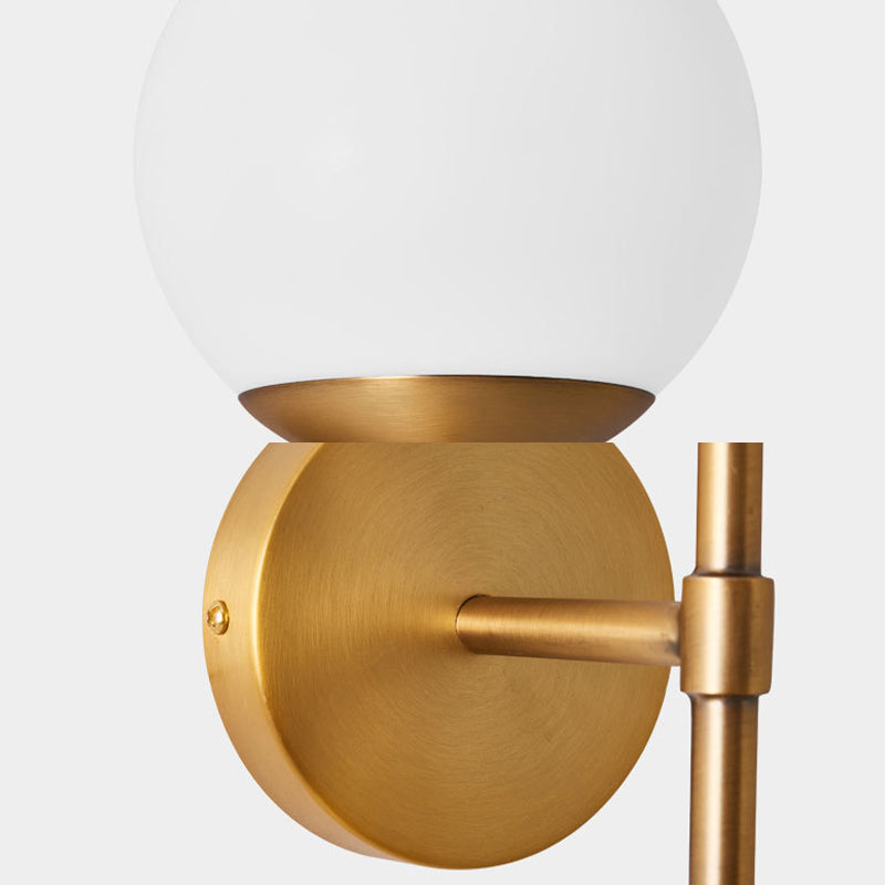 Moderner minimalistischer Stil Doppelkugel Leuchte Leuchte Glas 2 Lichter Wandleuchten
