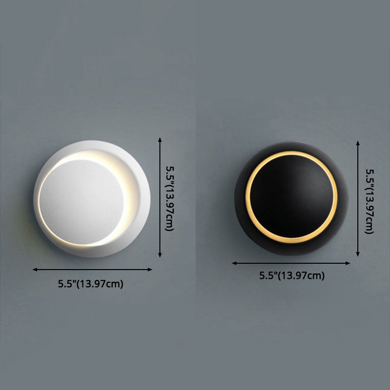 Moderne minimalistische Stil kreisförmige Wandbeleuchtung Metall Wandleuchten für Schlafzimmer